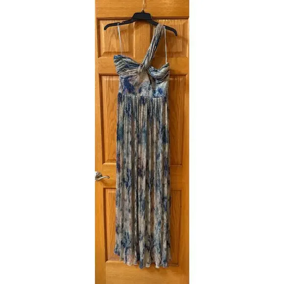 chinese dress ladies Dress The Population Women's IDALIA Metallic One-Shoulder Gown - Golden Haze